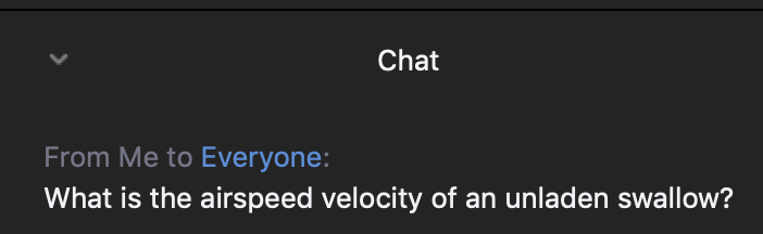 Zoom Question